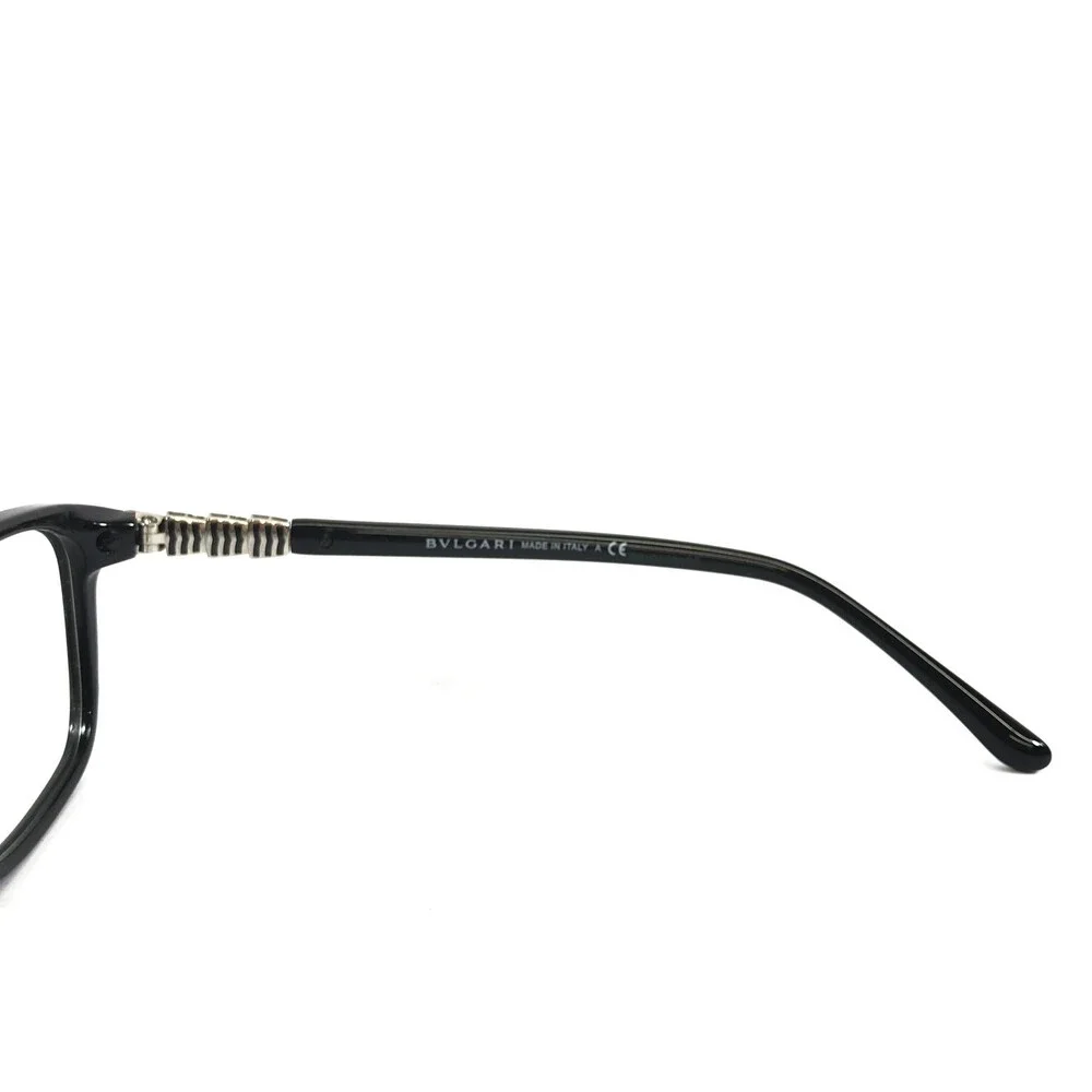 Bvlgari Eyeglasses Frames 4097-B 501 Polished Black Silver Crystals 51-16-140
